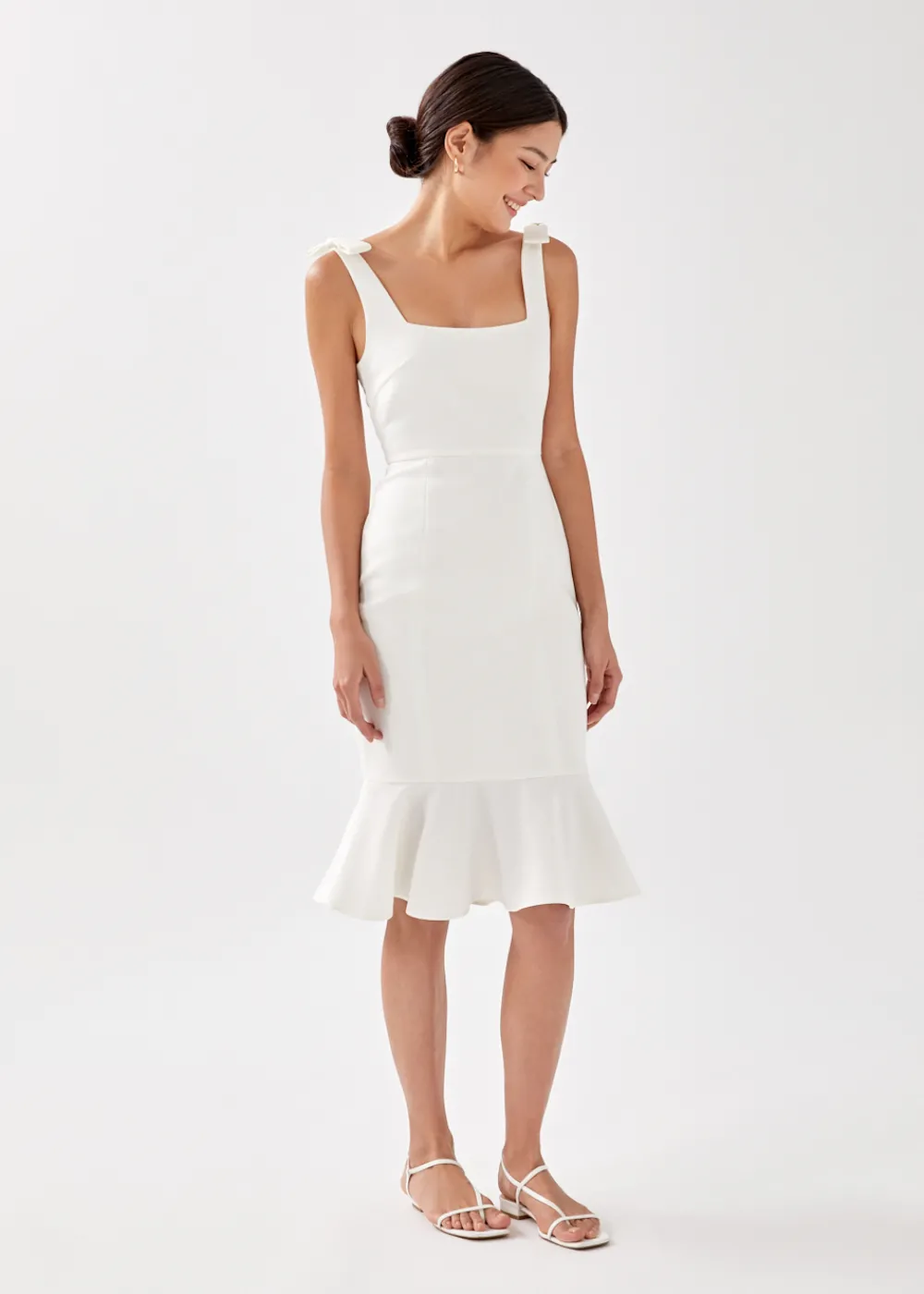 Love, Bonito Party Dresses*Adalee Ruffle Midi Trumpet Dress