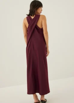 Love, Bonito Weekend Dresses*Adelle Satin Cross Back Maxi Dress
