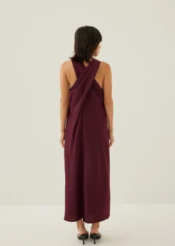 Love, Bonito Weekend Dresses*Adelle Satin Cross Back Maxi Dress