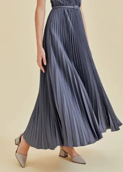 Love, Bonito Party Dresses*Adelpha Pleated Satin Maxi Dress