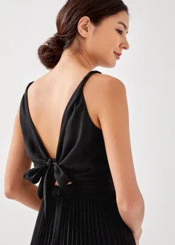 Love, Bonito Party Dresses*Aisla Pleated Tie Back Midi Dress