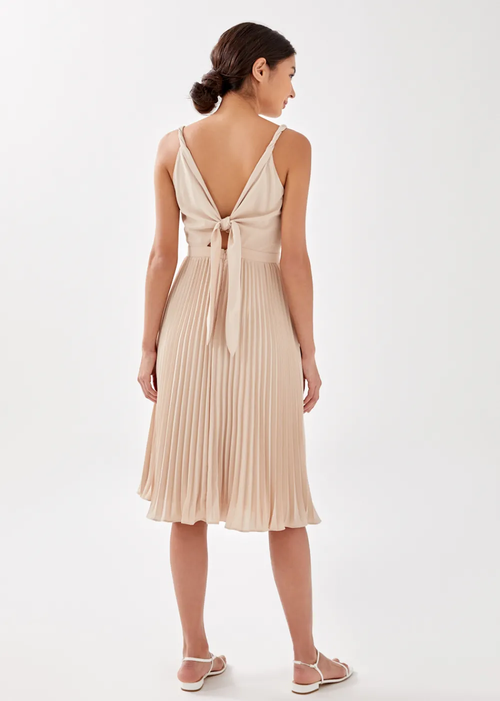 Love, Bonito Party Dresses*Aisla Pleated Tie Back Midi Dress