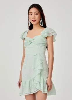 Love, Bonito Party Dresses*Alcina Dobby Dot Ruffle Dress