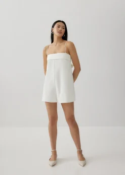 Love, Bonito Party & Occasions*Alexandria Straight Neck Ribbon Tie Romper