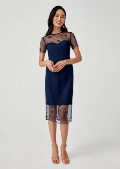 Love, Bonito Party Dresses*Alisha Lace Overlay Pencil Dress