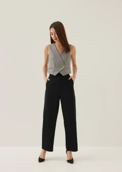 Love, Bonito Work Tops*Almita Asymmetric Button Down Vest