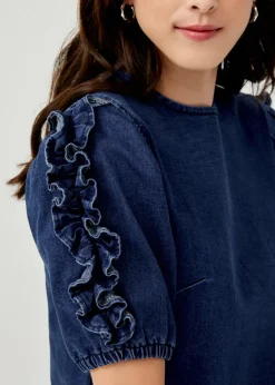 Love, Bonito Casual Dresses*Alvira Frill Sleeve Denim Dress