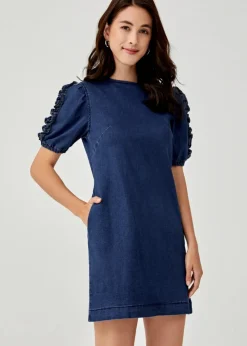 Love, Bonito Casual Dresses*Alvira Frill Sleeve Denim Dress