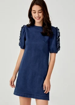 Love, Bonito Casual Dresses*Alvira Frill Sleeve Denim Dress