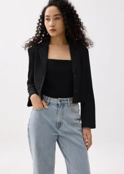 Love, Bonito Petite-Friendly|Work*Alya Boxy Crop Blazer