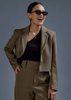 Love, Bonito Petite-Friendly|Work*Alya Boxy Crop Blazer