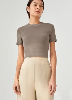 Love, Bonito Work Tops*Amaia Knit Crop Top