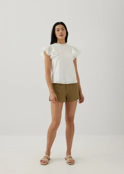 Love, Bonito Weekend & Vacation Tops*Anisha Broderie Ruffle Top