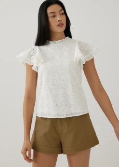 Love, Bonito Weekend & Vacation Tops*Anisha Broderie Ruffle Top