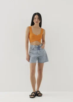 Love, Bonito Weekend & Vacation Tops*Ansley Knit Reversible Crop Top