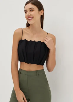 Love, Bonito Party Tops|Tanks & Camis*Ansley Pleat Crop Top