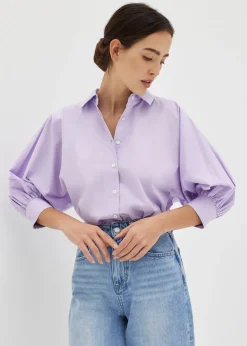 Love, Bonito Blouses & Shirts|Work Tops*Anzel Cotton Puff Sleeve Shirt