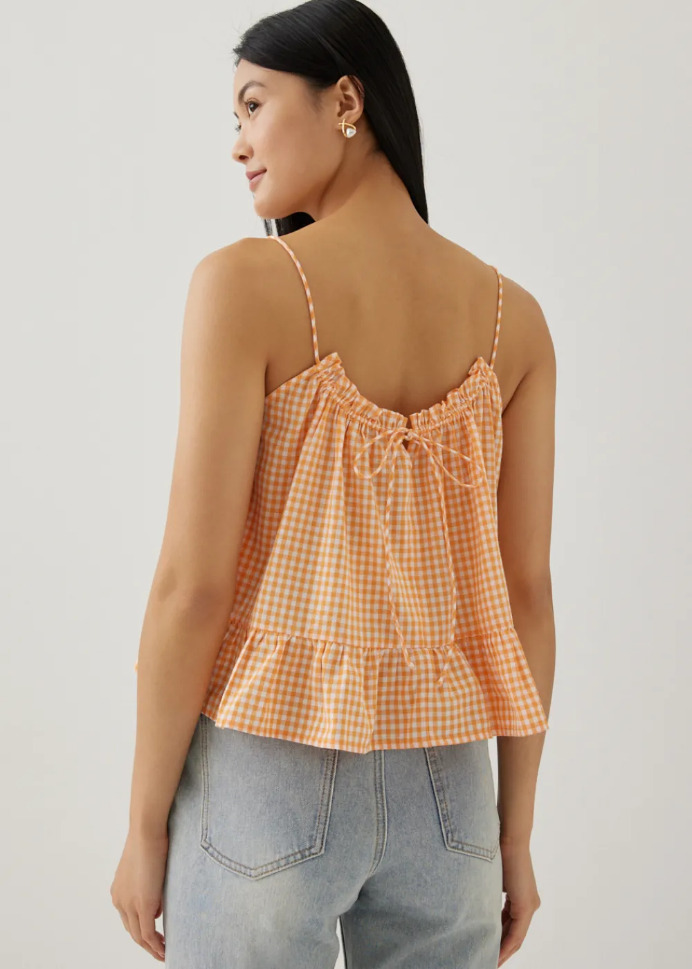 Love, Bonito Casual Tops|Tanks & Camis*Araminta Gingham Tie Back Camisole