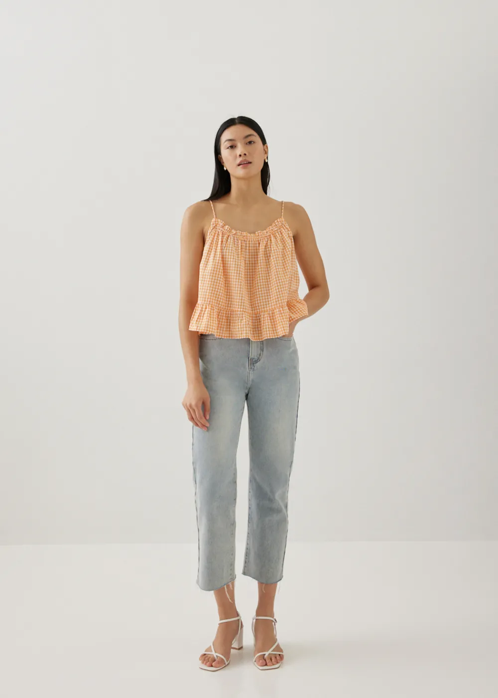 Love, Bonito Casual Tops|Tanks & Camis*Araminta Gingham Tie Back Camisole