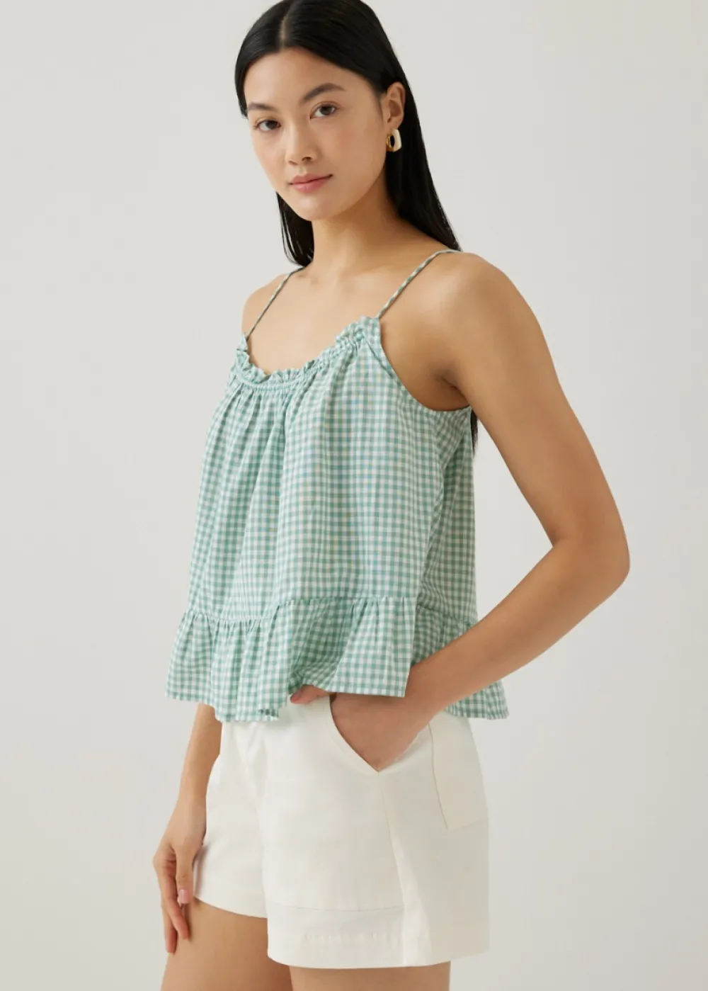 Love, Bonito Casual Tops|Tanks & Camis*Araminta Gingham Tie Back Camisole
