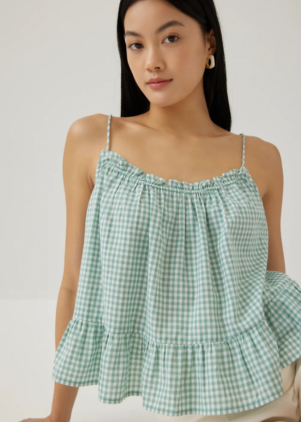 Love, Bonito Casual Tops|Tanks & Camis*Araminta Gingham Tie Back Camisole