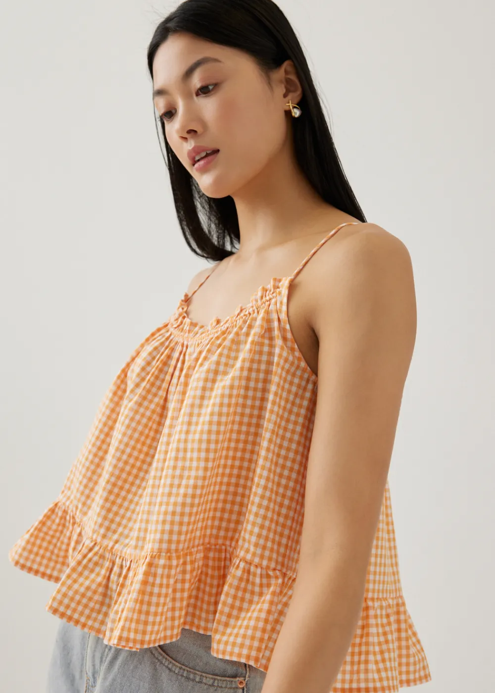 Love, Bonito Casual Tops|Tanks & Camis*Araminta Gingham Tie Back Camisole