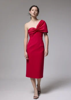 Love, Bonito Party & Occasions|Dresses*Asymmetric Front Twist Column Midi Dress