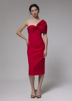 Love, Bonito Party & Occasions|Dresses*Asymmetric Front Twist Column Midi Dress