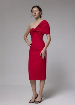 Love, Bonito Party & Occasions|Dresses*Asymmetric Front Twist Column Midi Dress