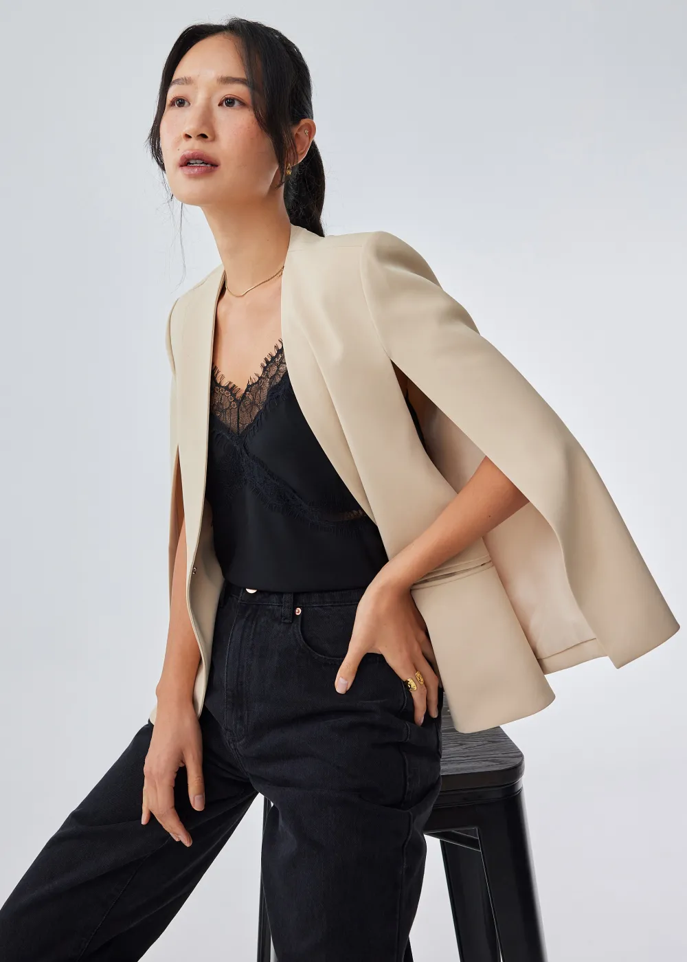 Love, Bonito Party & Occasions|Work*Audrey Tailored Cape Blazer