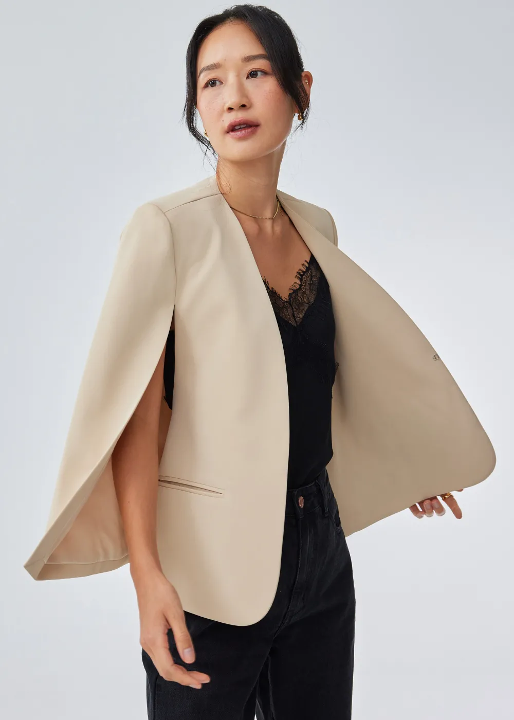 Love, Bonito Party & Occasions|Work*Audrey Tailored Cape Blazer