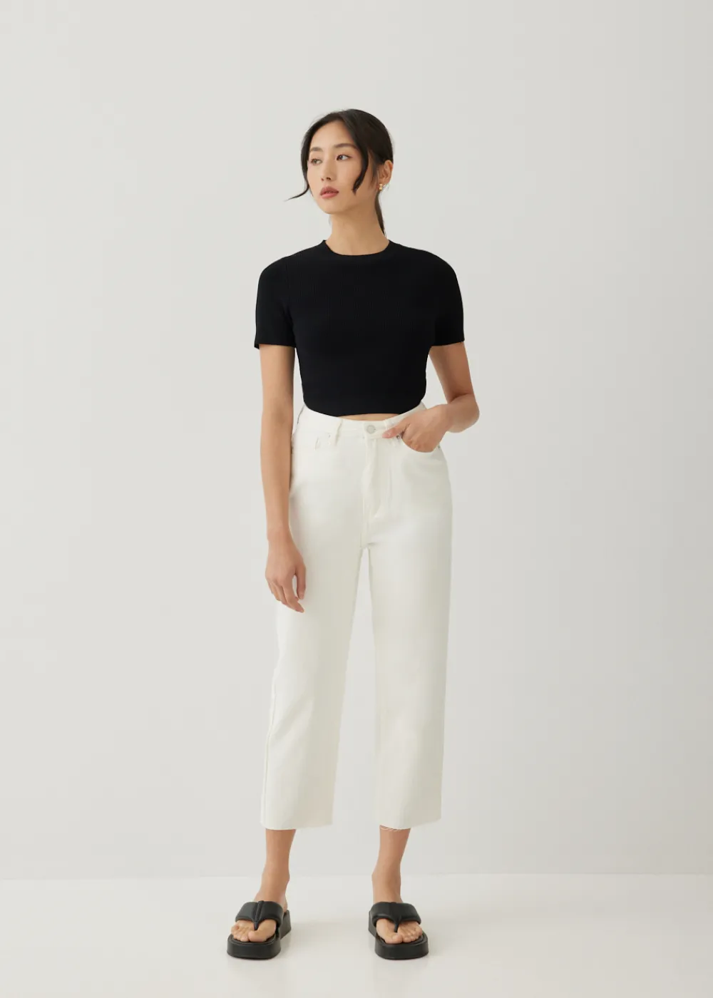 Love, Bonito Weekend & Vacation Pants|Casual Pants*Aurelie High Rise Straight Crop Jeans