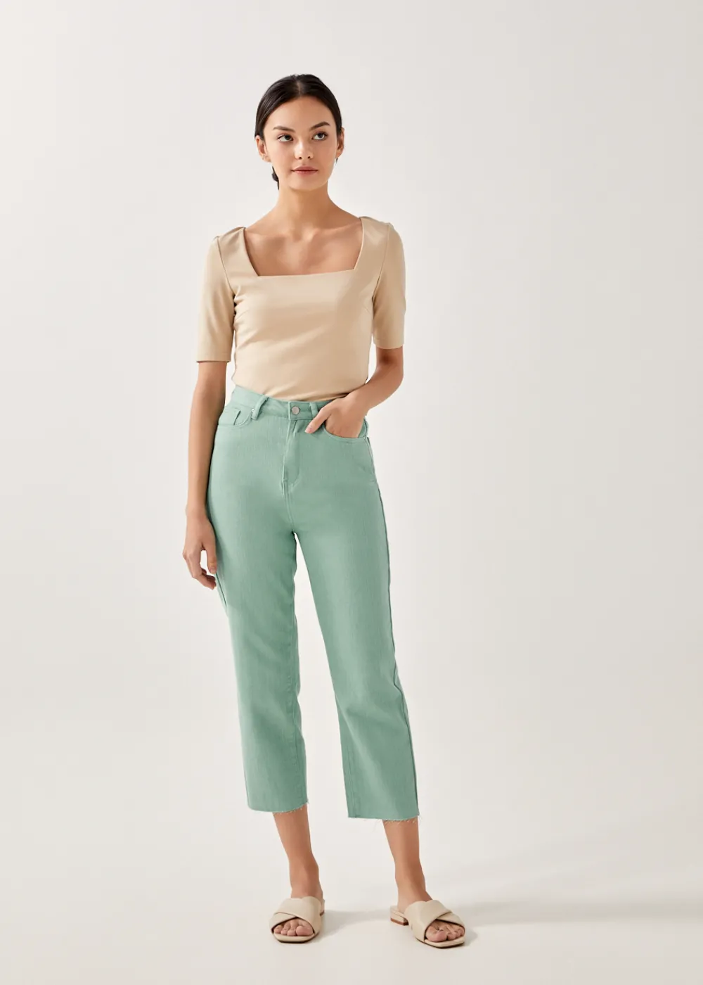 Love, Bonito Weekend & Vacation Pants|Casual Pants*Aurelie High Rise Straight Crop Jeans