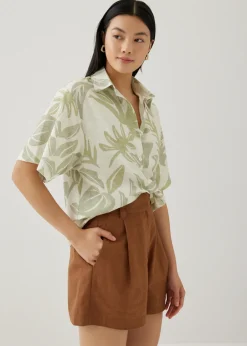 Love, Bonito Blouses & Shirts*Azari Button Down Shirt in Tropical Breeze