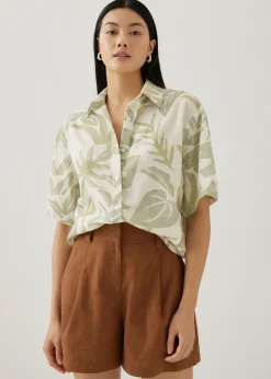 Love, Bonito Blouses & Shirts*Azari Button Down Shirt in Tropical Breeze