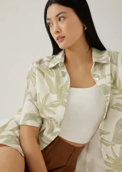 Love, Bonito Blouses & Shirts*Azari Button Down Shirt in Tropical Breeze