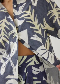 Love, Bonito Blouses & Shirts*Azari Button Down Shirt in Tropical Breeze