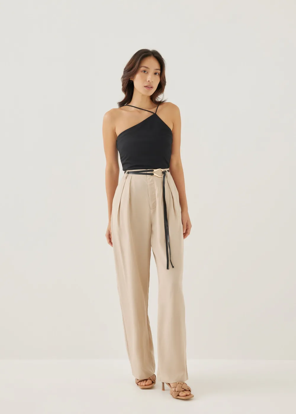 Love, Bonito Casual Tops*Babeth Padded Jersey Asymmetric Top