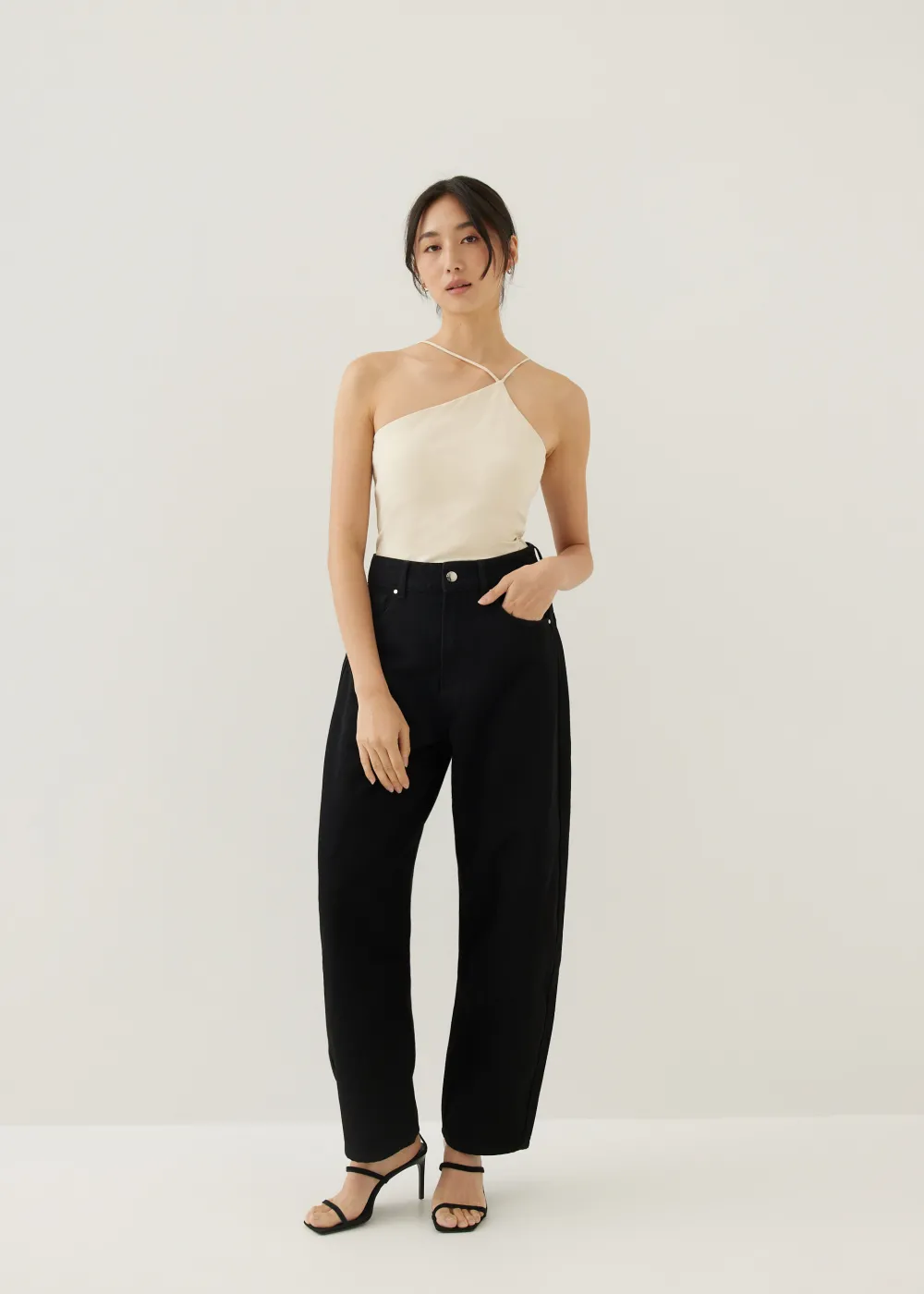 Love, Bonito Casual Tops*Babeth Padded Jersey Asymmetric Top