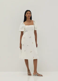 Love, Bonito Weekend Dresses*Bexley Embroidered Panelled Fit & Flare Dress in Humble Abode