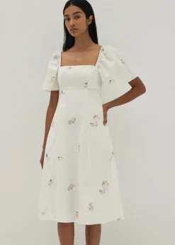 Love, Bonito Weekend Dresses*Bexley Embroidered Panelled Fit & Flare Dress in Humble Abode