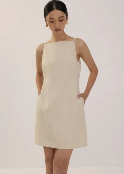 Love, Bonito Petite-Friendly|Dresses*Boat Neck Shift Mini Dress
