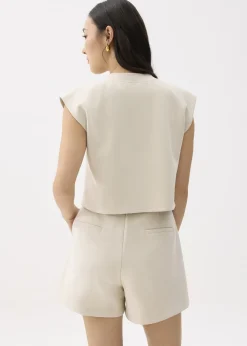 Love, Bonito Casual Tops|Shell Tops*Boxy Front Zip Crop Top