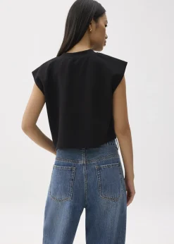 Love, Bonito Casual Tops|Shell Tops*Boxy Front Zip Crop Top