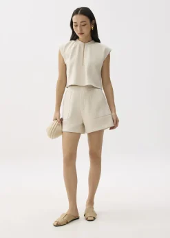 Love, Bonito Casual Tops|Shell Tops*Boxy Front Zip Crop Top