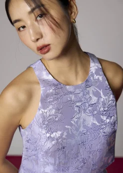 Love, Bonito Weekend & Vacation Tops|Petite-Friendly*Brocade Round Neck Crop Tank Top