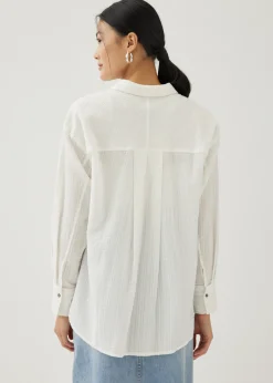Love, Bonito Blouses & Shirts*Bryony Textured Cotton Shirt