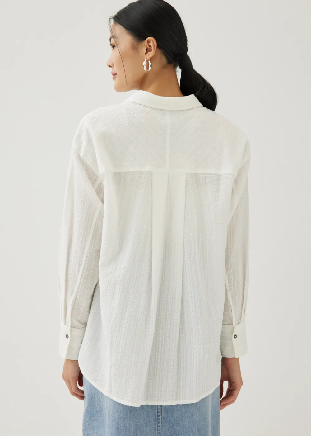 Love, Bonito Blouses & Shirts*Bryony Textured Cotton Shirt