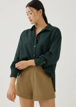 Love, Bonito Blouses & Shirts*Bryony Textured Cotton Shirt