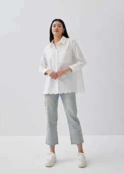 Love, Bonito Blouses & Shirts*Calypso Broderie Button Down Shirt